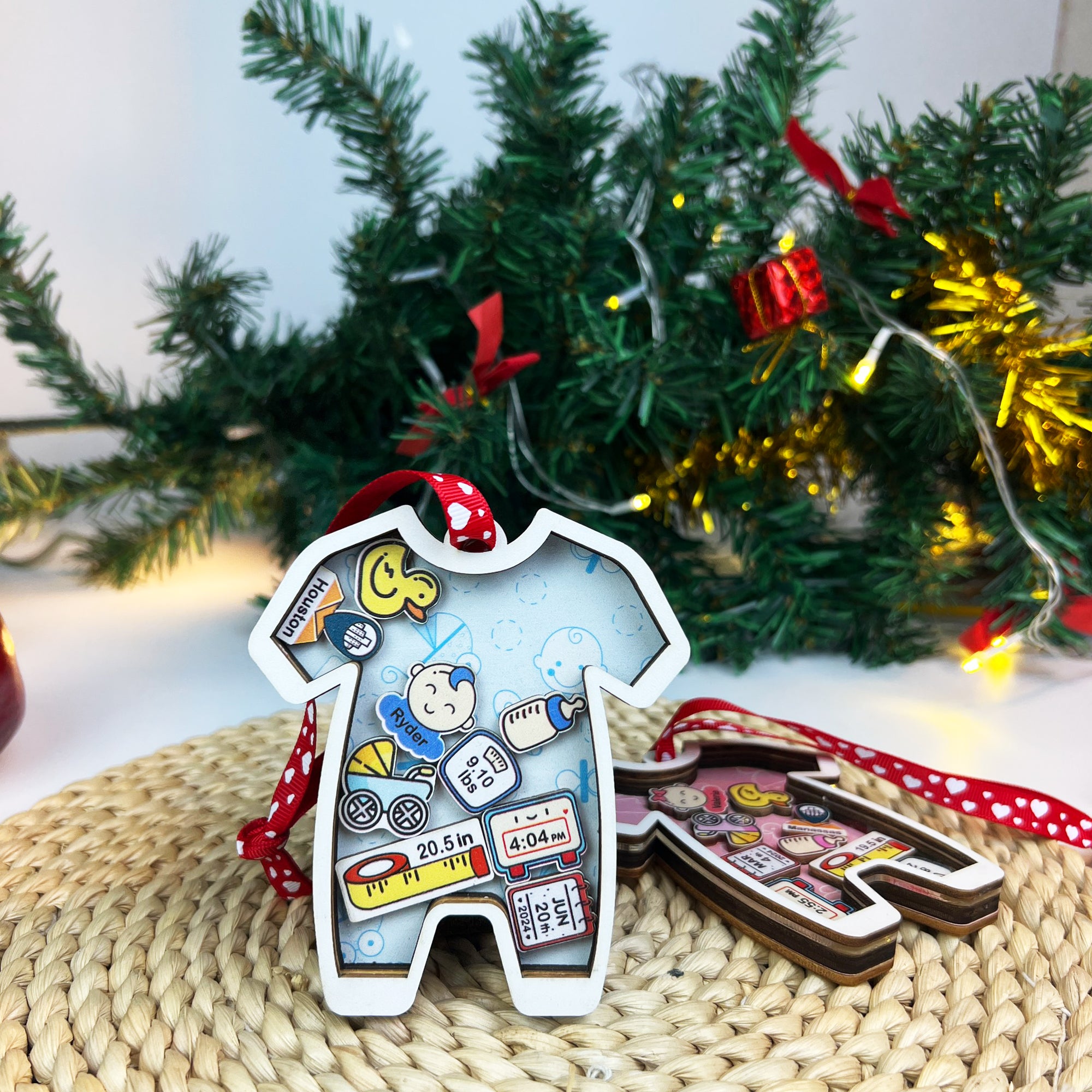 Baby Ornament Announcement, First Christmas Ornament, Personalised First Christmas Gifts