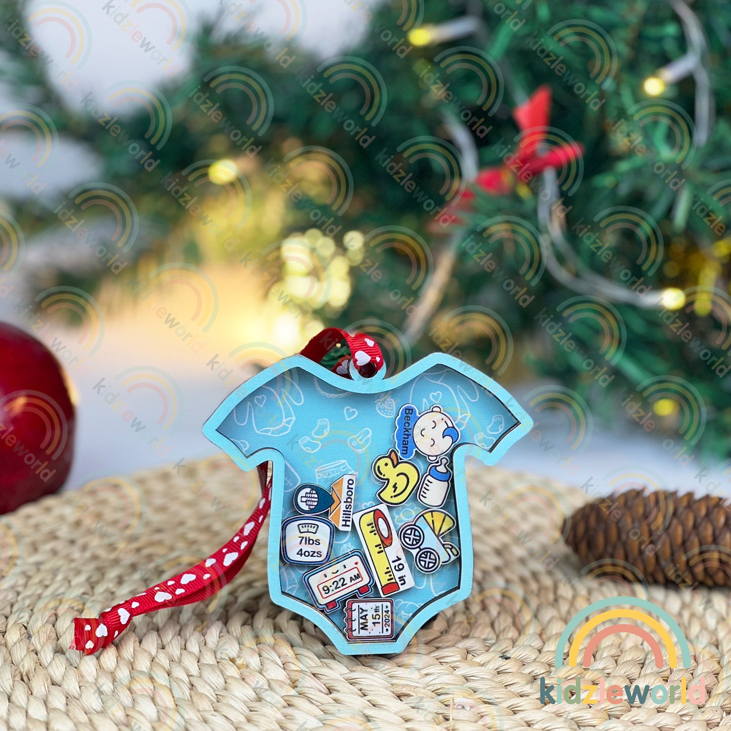 Baby Ornament Announcement, Child's 1st Christmas Gifts Baby, Baby Ornament