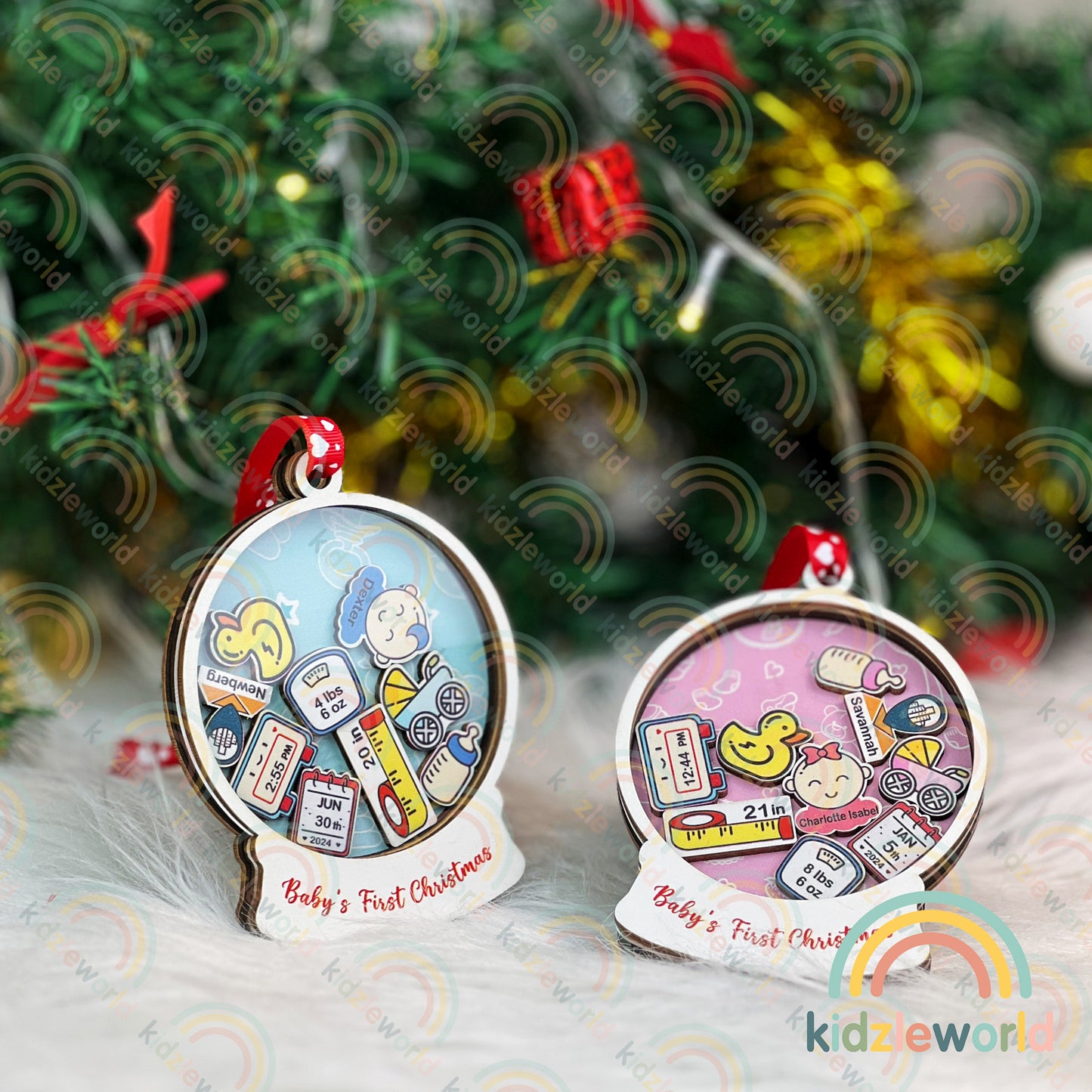 Baby First Christmas Ornament, Xmas Tree Ornaments, Personalized Baby Xmas Ornaments