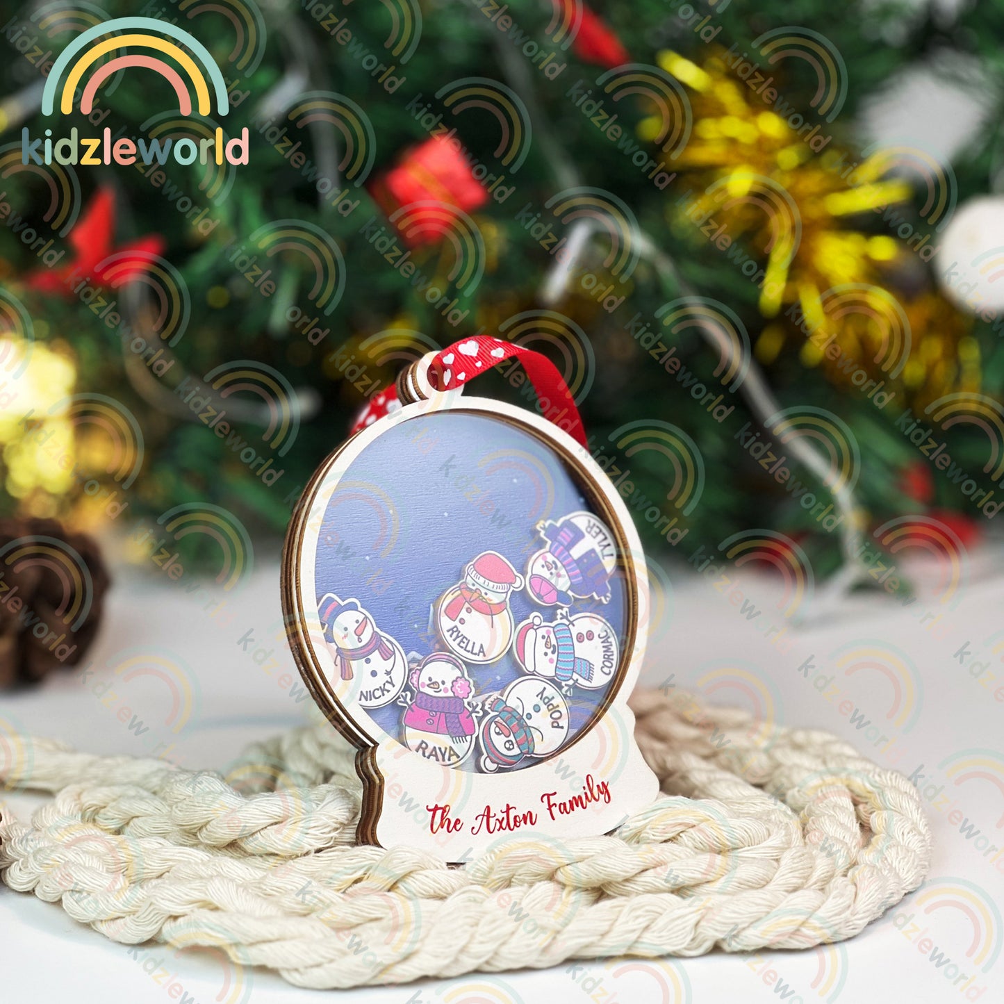 Family Christmas Ornaments, Unique Wooden Christmas Ornaments, Family Xmas Ornaments, Christmas Decorations