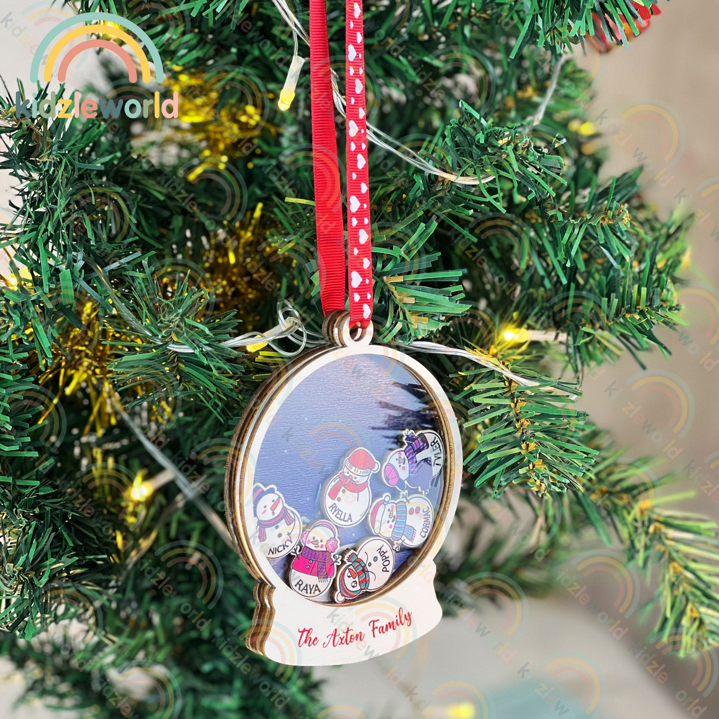 Family Christmas Ornaments, Unique Wooden Christmas Ornaments, Family Xmas Ornaments, Christmas Decorations