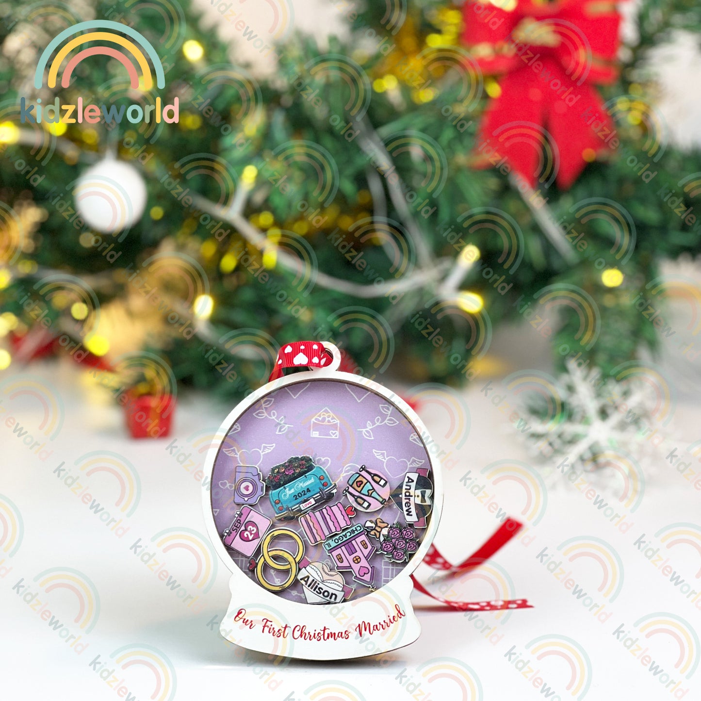 Christmas Married Ornament 2024, Just Married Ornament, Wedding Ornament, 1st Christmas Ornament, Christmas Ornament