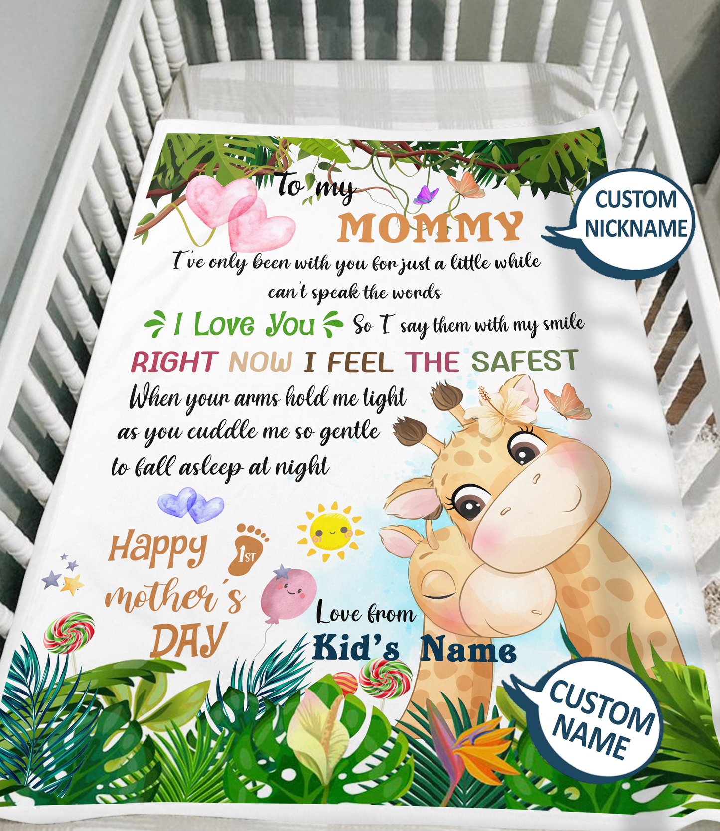 KZW035 First Mother's Day Blanket Gifts For Mother's Day