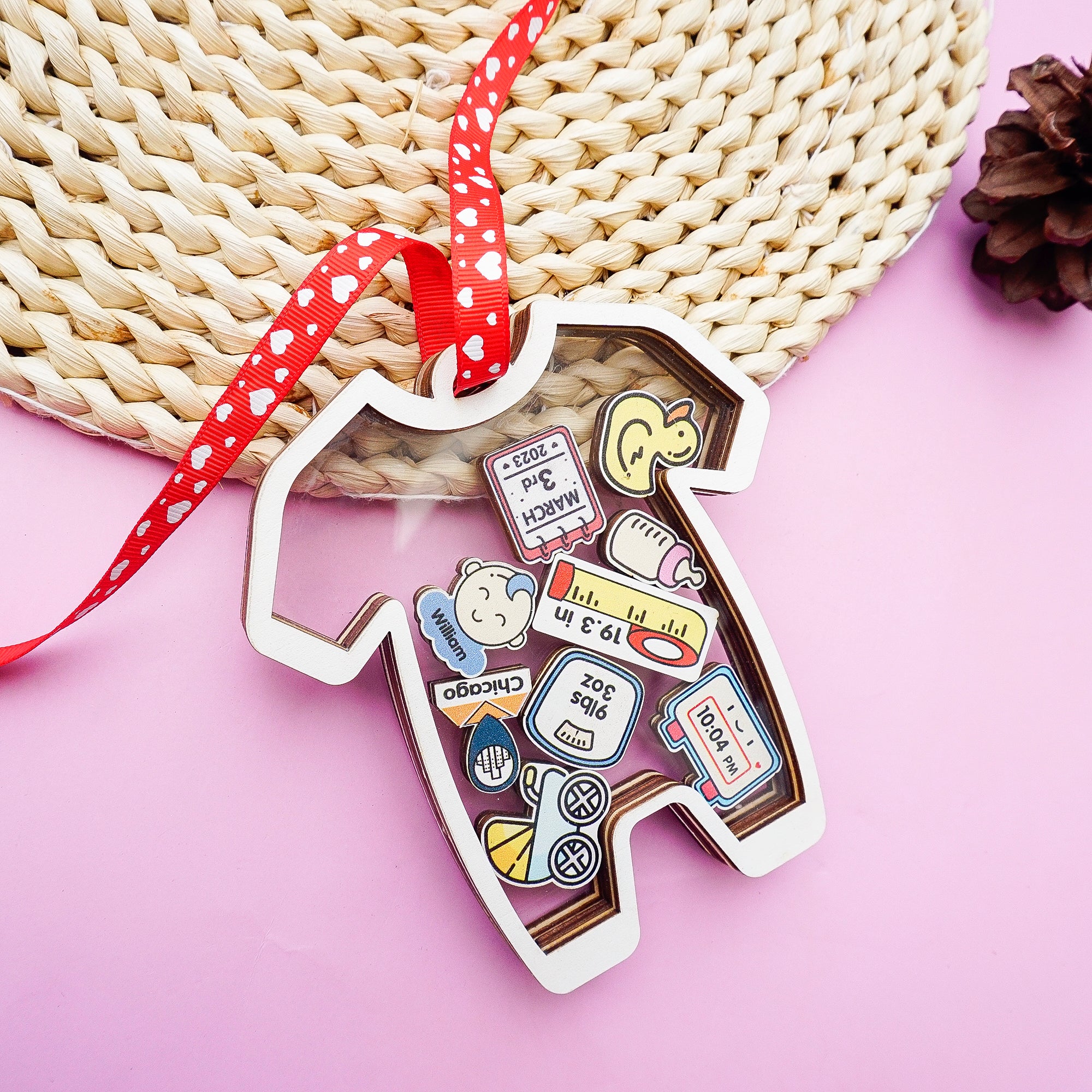 Babys First Christmas Ornament, Personalized Baby Ornaments Christmas