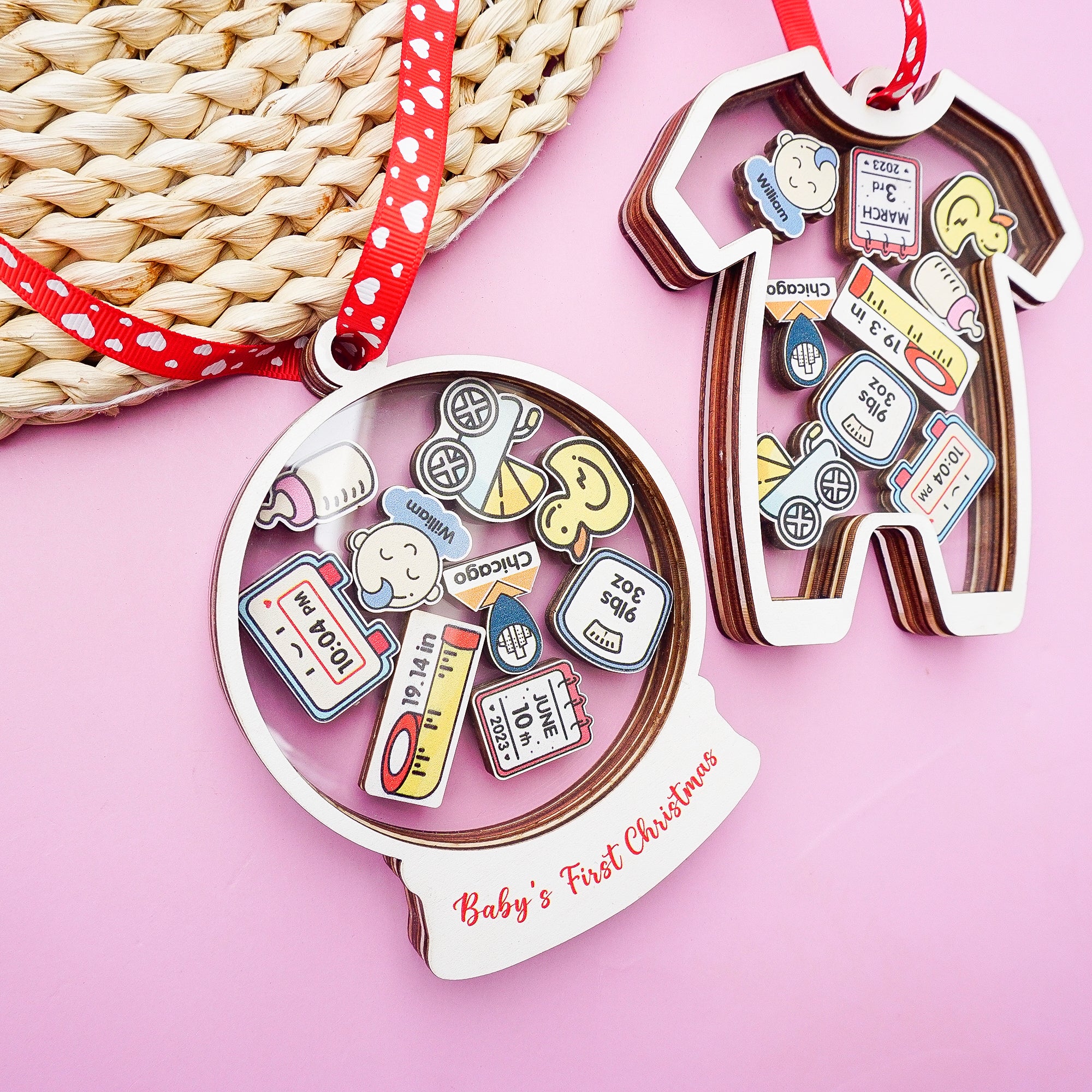 Babys First Christmas Ornament, Personalized Baby Ornaments Christmas