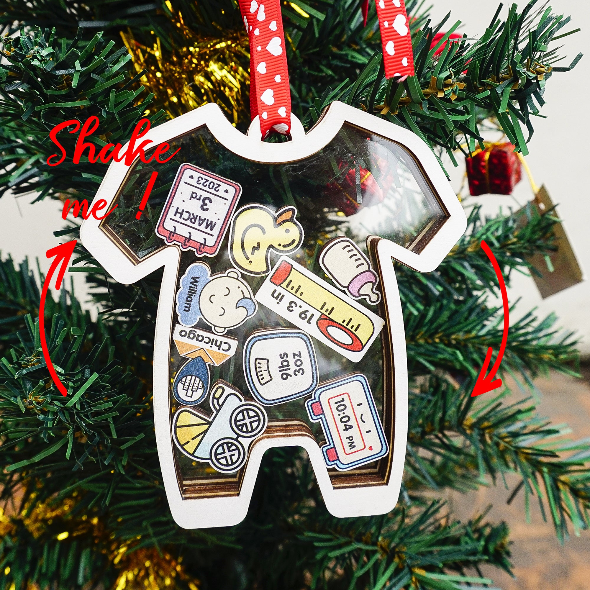 Babys First Christmas Ornament, Personalized Baby Ornaments Christmas