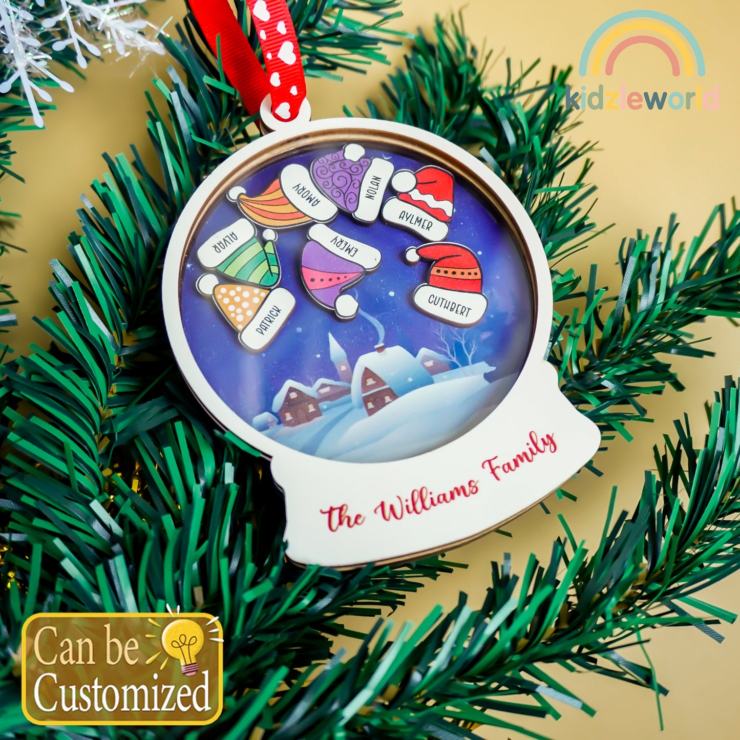 Family Tree Ornament Personalized, Christmas Tree Ornaments, Christmas Holiday Ornaments, Holy Family Ornament