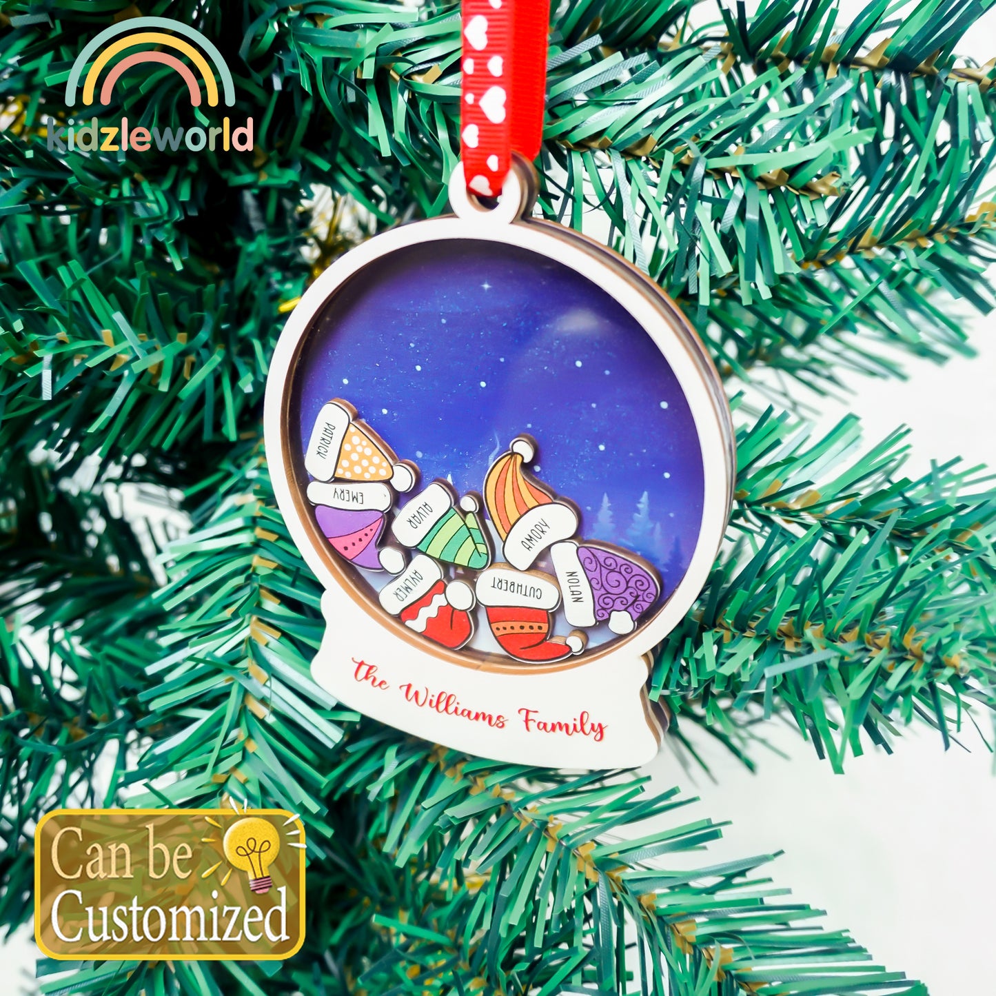 Family Tree Ornament Personalized, Christmas Tree Ornaments, Christmas Holiday Ornaments, Holy Family Ornament