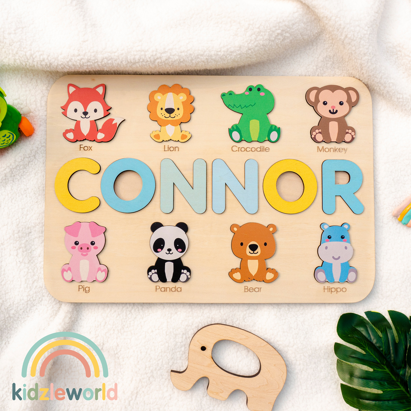 KZW61 Personalized Wooden Name Puzzle Gift for Baby