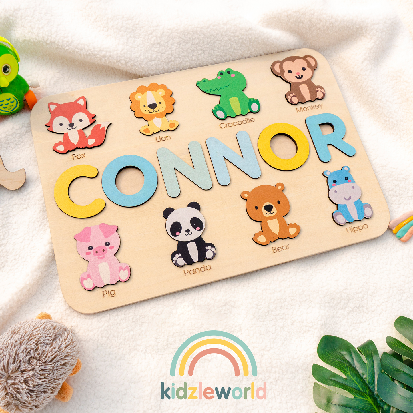 KZW61 Personalized Wooden Name Puzzle Gift for Baby