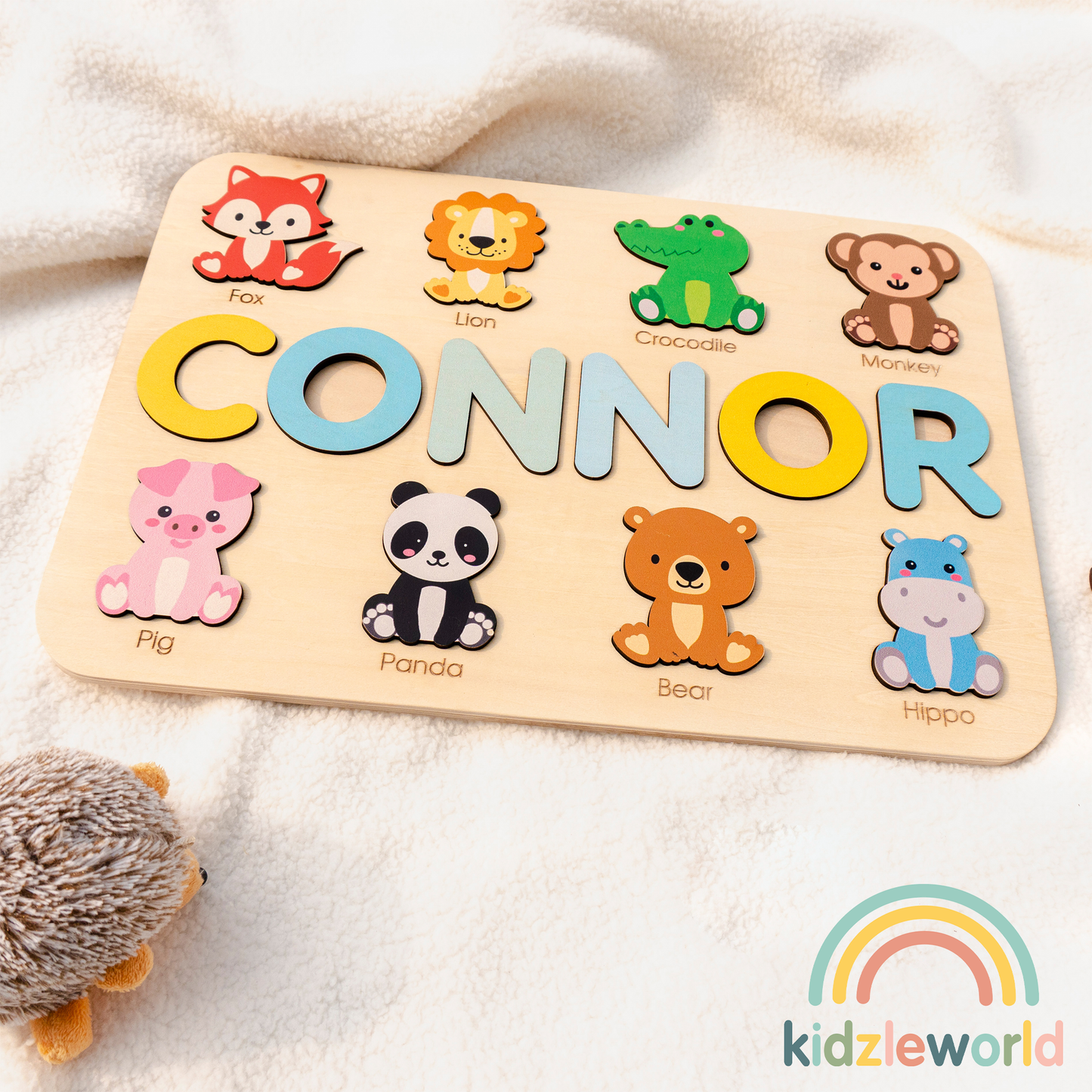 KZW61 Personalized Wooden Name Puzzle Gift for Baby