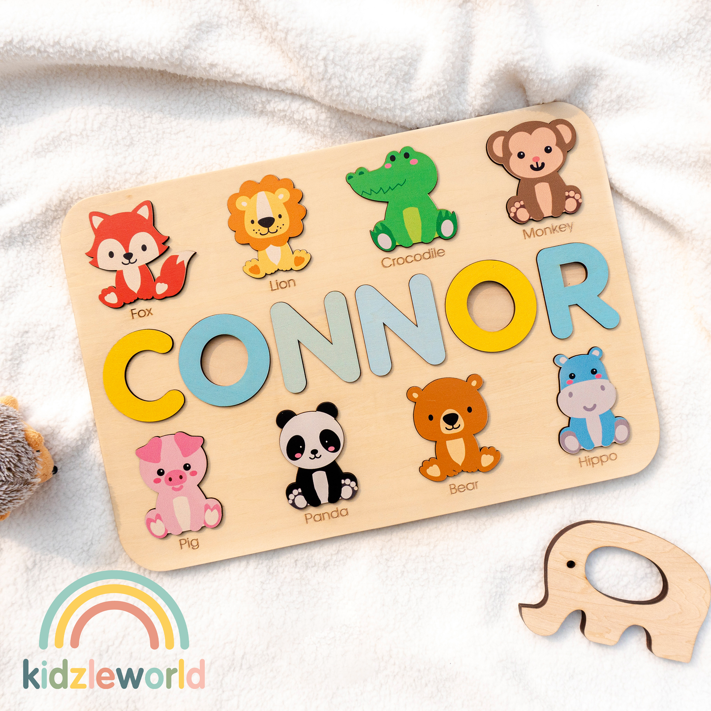 KZW61 Personalized Wooden Name Puzzle Gift for Baby