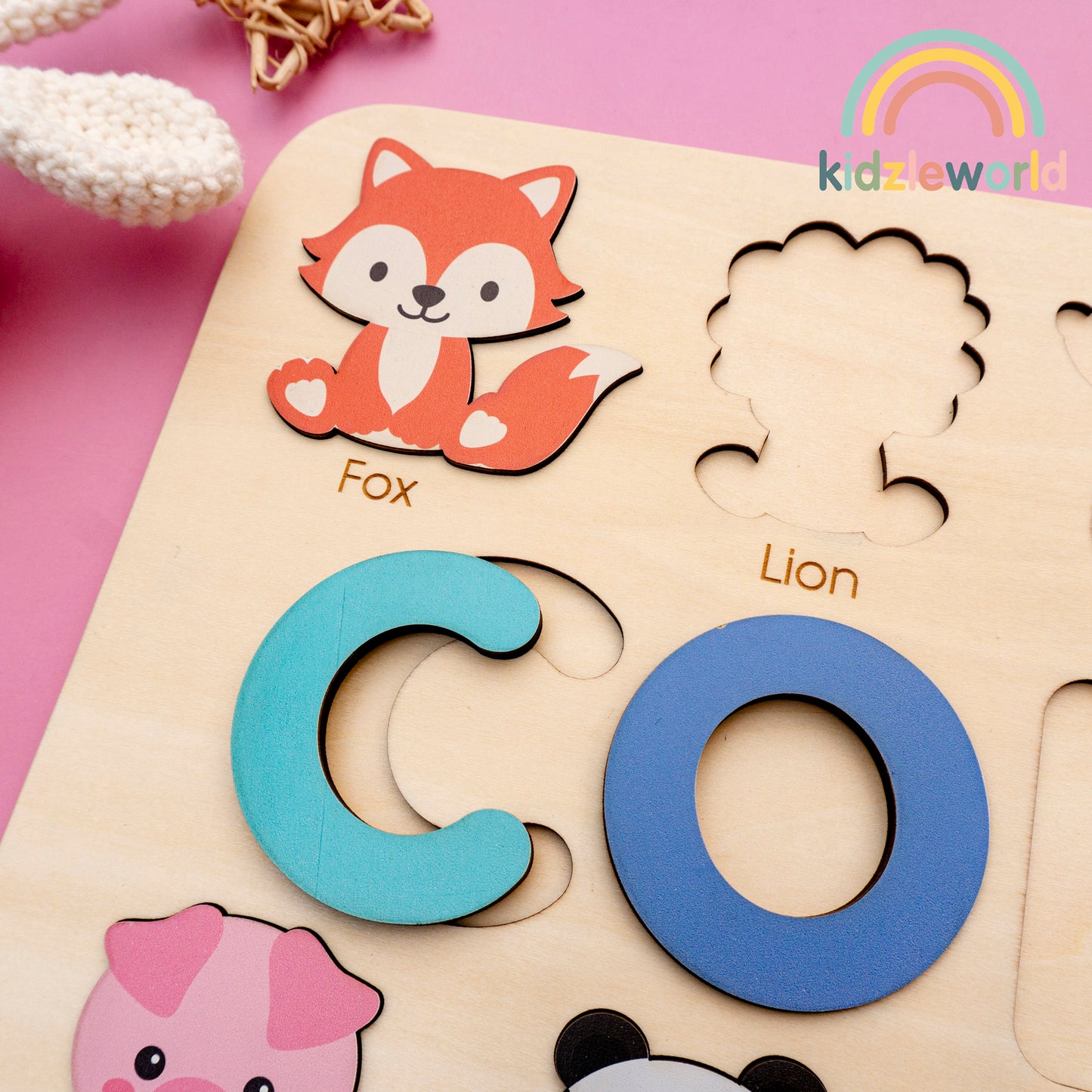 KZW63 Personalized Wooden Name Puzzle Gift for Baby