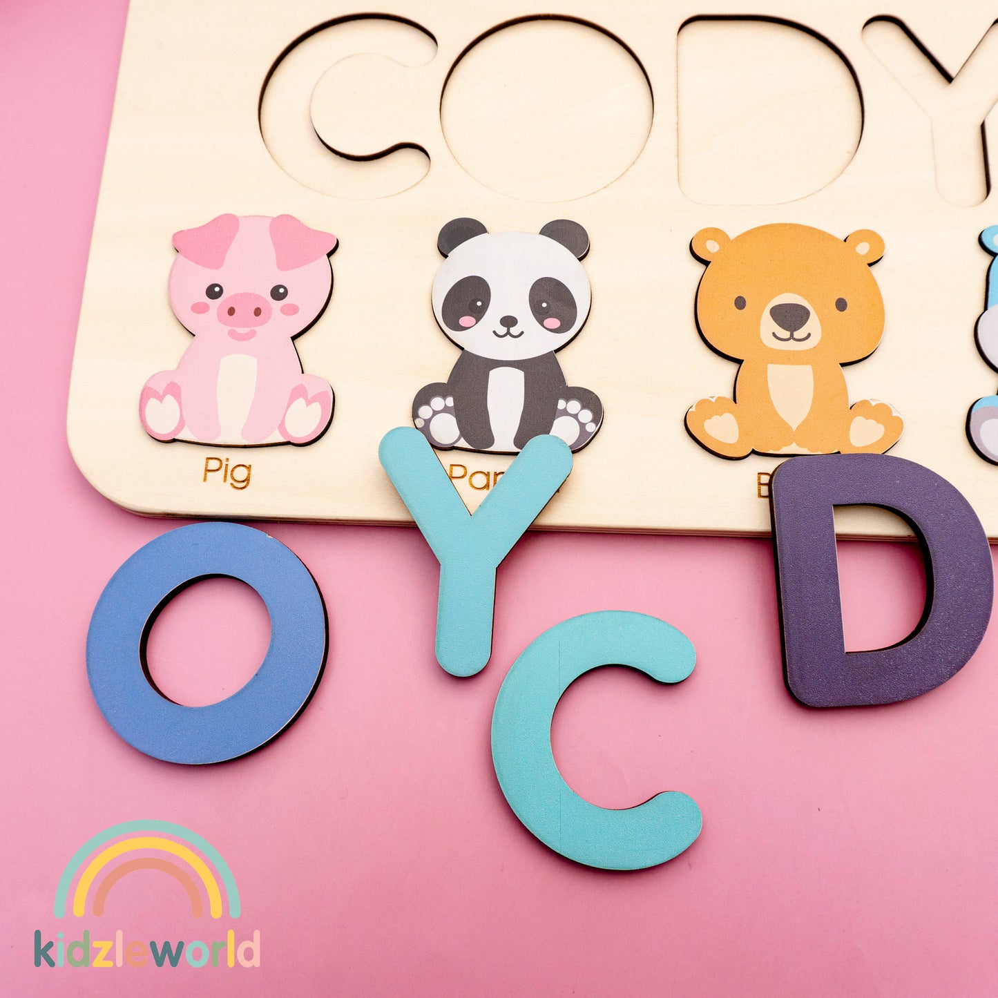 KZW63 Personalized Wooden Name Puzzle Gift for Baby