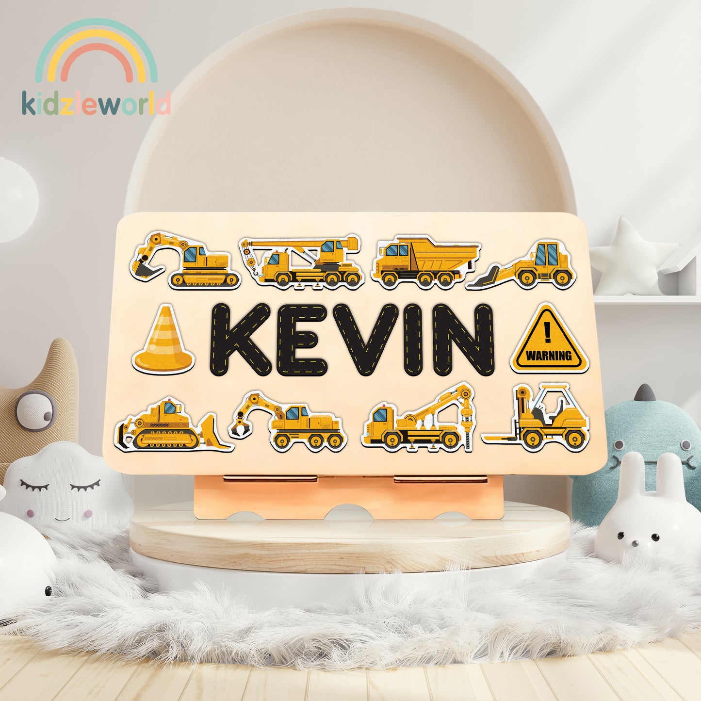 KZW66 Personalized Wooden Name Puzzle Gift for Baby