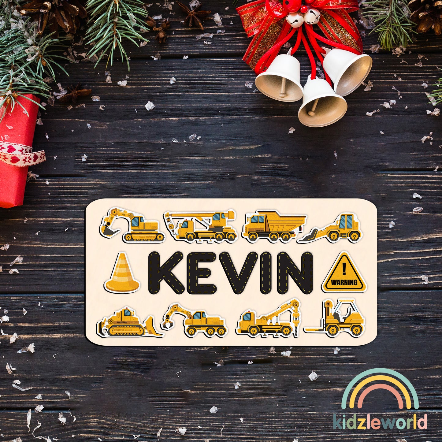 KZW66 Personalized Wooden Name Puzzle Gift for Baby