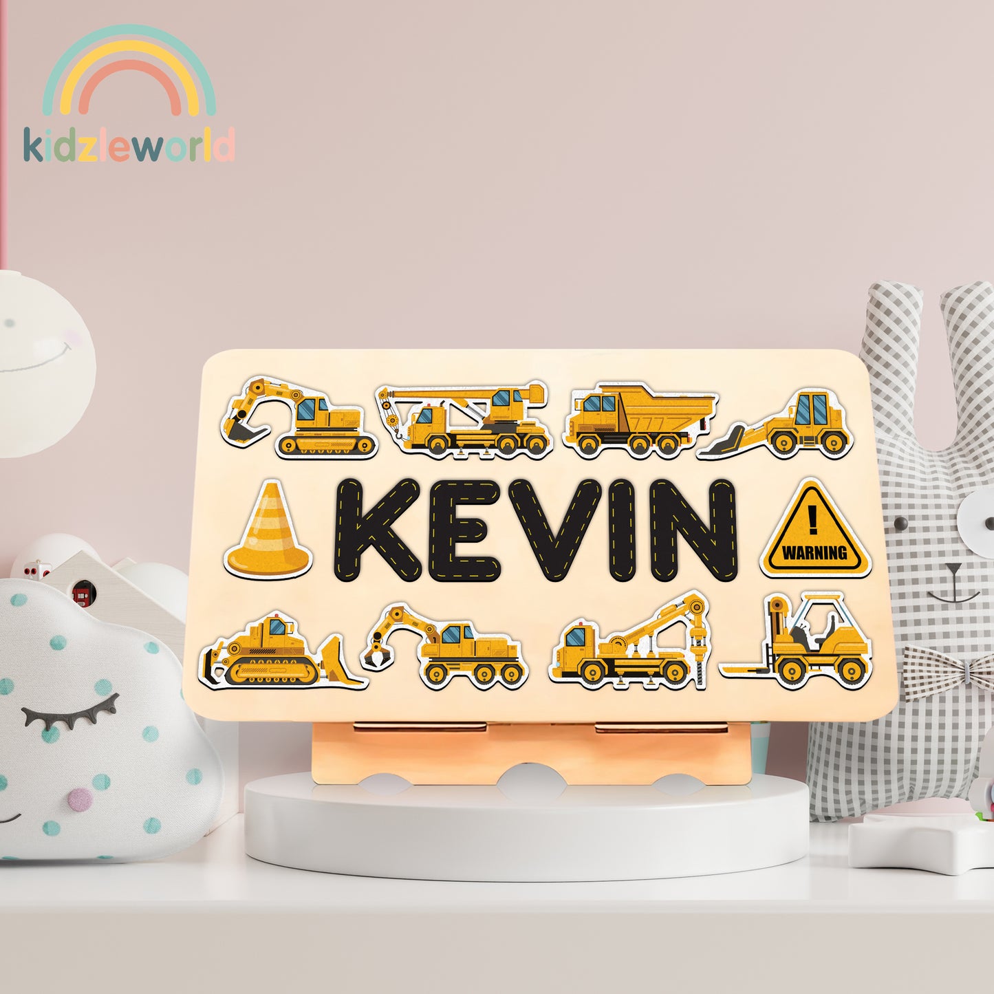 KZW66 Personalized Wooden Name Puzzle Gift for Baby