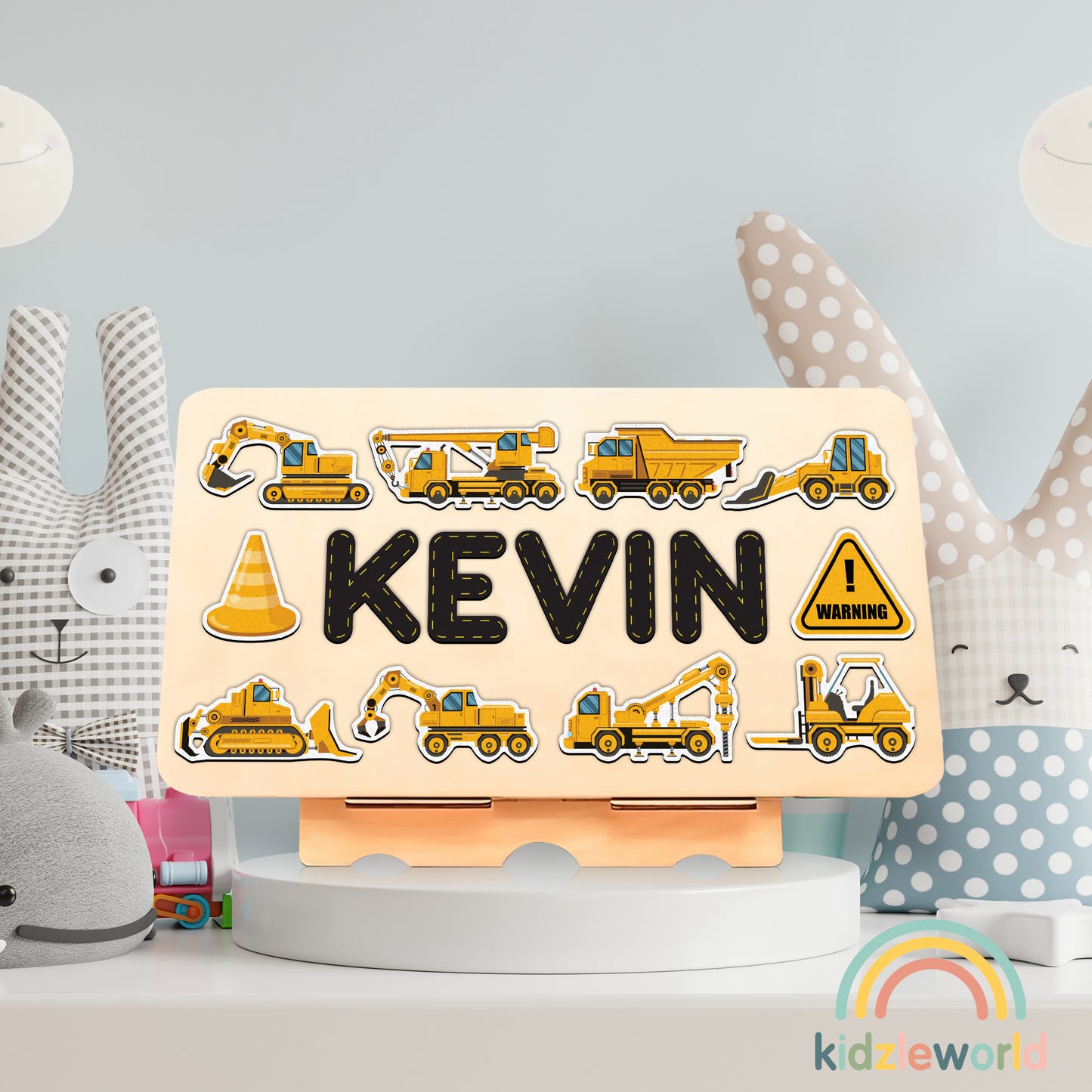 KZW66 Personalized Wooden Name Puzzle Gift for Baby