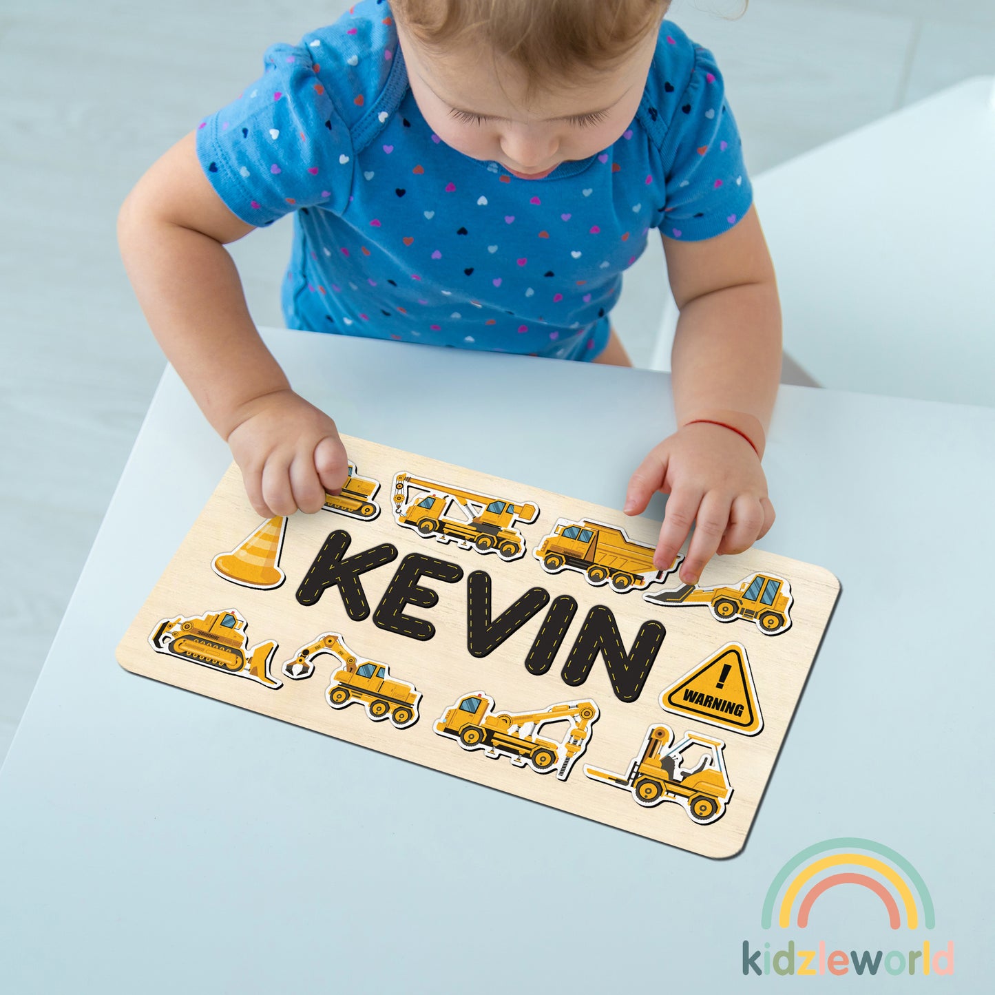 KZW66 Personalized Wooden Name Puzzle Gift for Baby