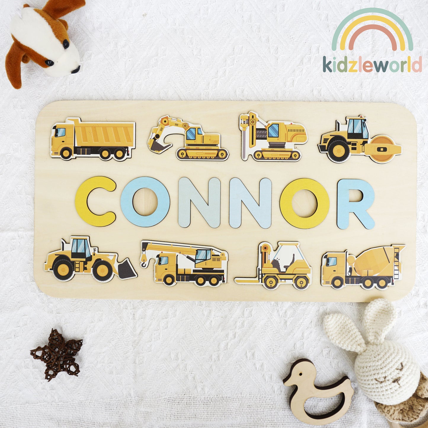 KZW69 Personalized Wooden Name Puzzle Gift for Baby