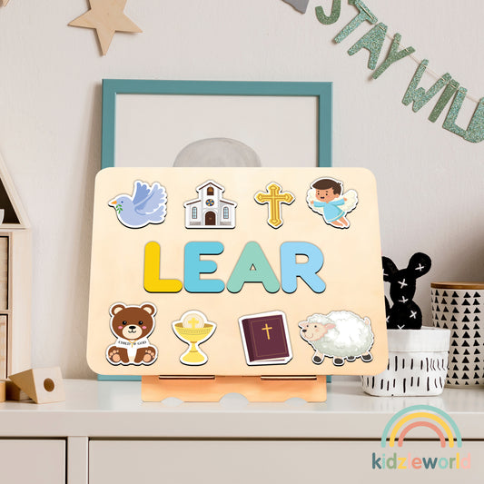 KZW70 Personalized Wooden Name Puzzle Gift for Baby