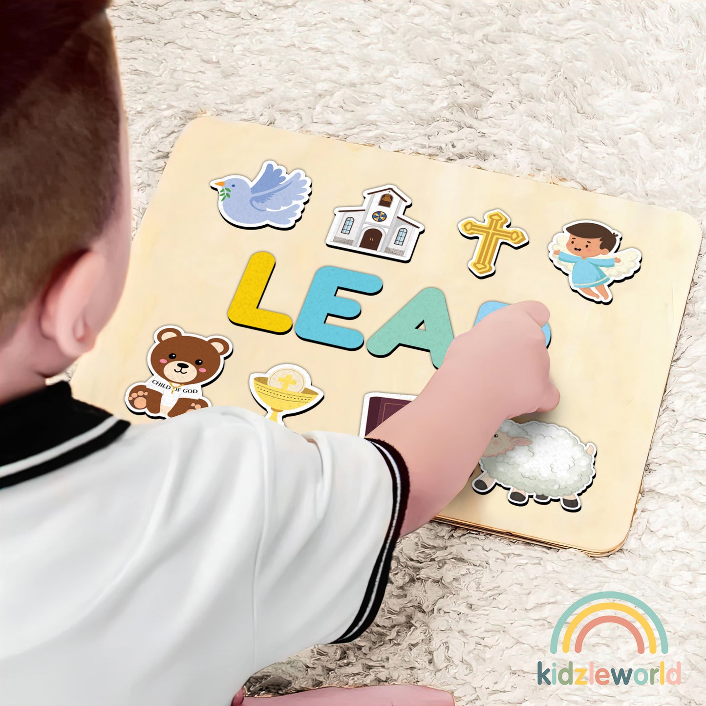 KZW70 Personalized Wooden Name Puzzle Gift for Baby